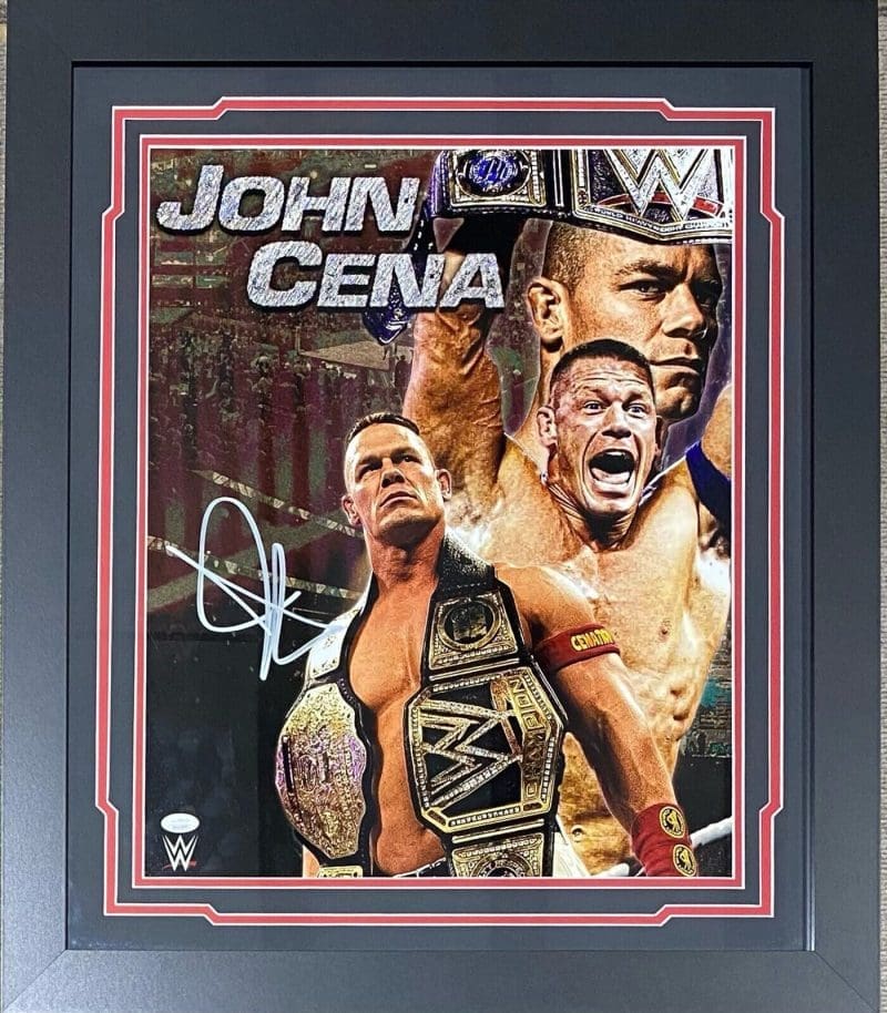 John Cena Signed Autographed Framed Signed 16x20 Photo JSA #7