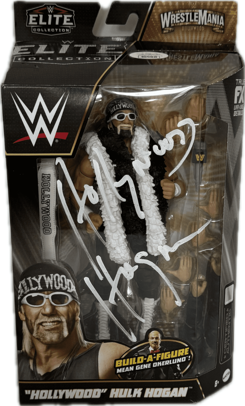 Hollywood Hulk Hogan Signed Elite Collection WrestleMania Action Figure JSA