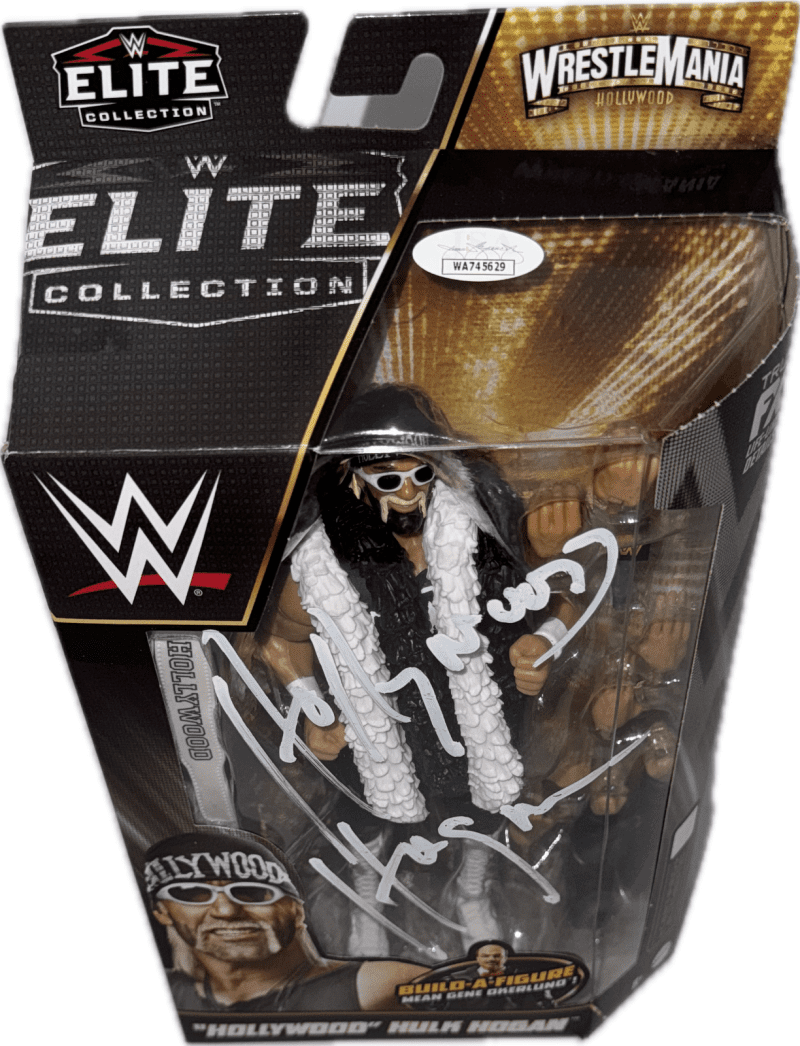 Hollywood Hulk Hogan Signed Elite Collection WrestleMania Action Figure JSA - Image 2