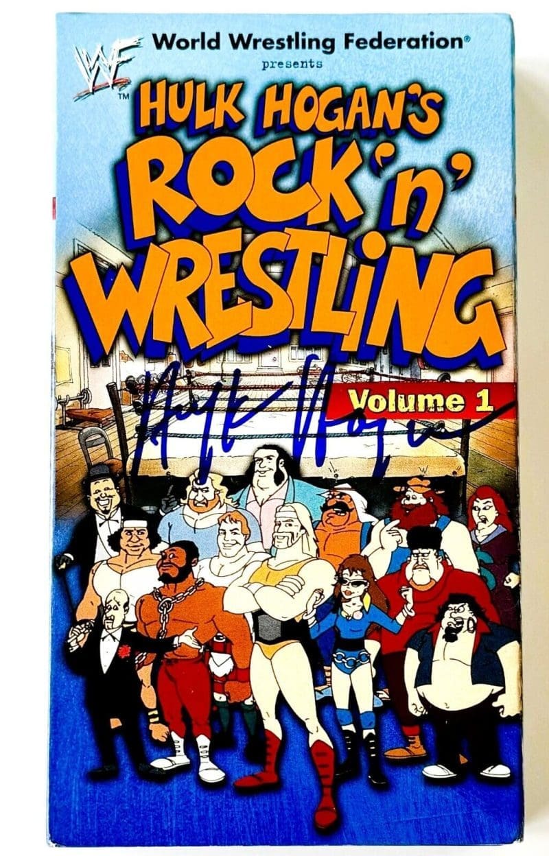 Hulk Hogan Signed Hulk Hogan's Rock 'n' Wrestling Volume 1 VHS Tape JSA Authen