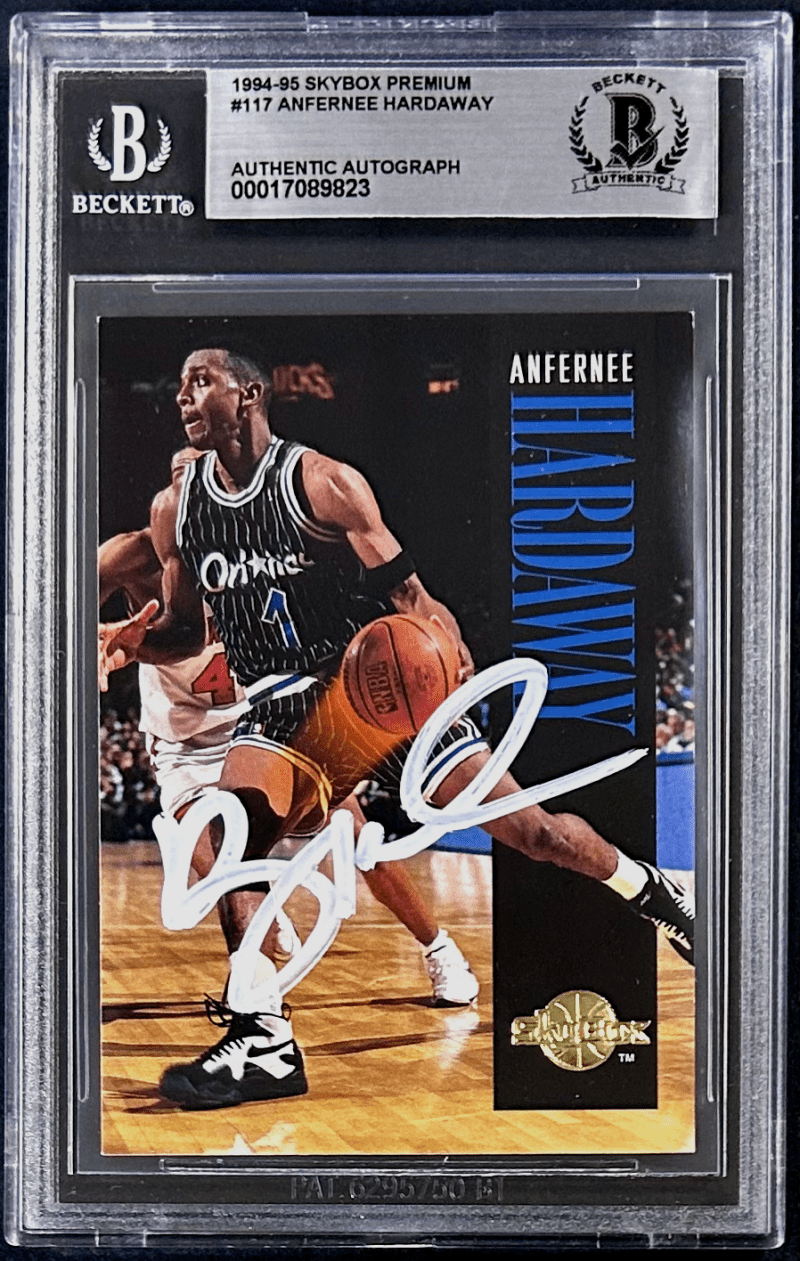 Anfernee Penny Hardaway 1994-95 Skybox Premium Signed Slabbed Card #117 Beckett