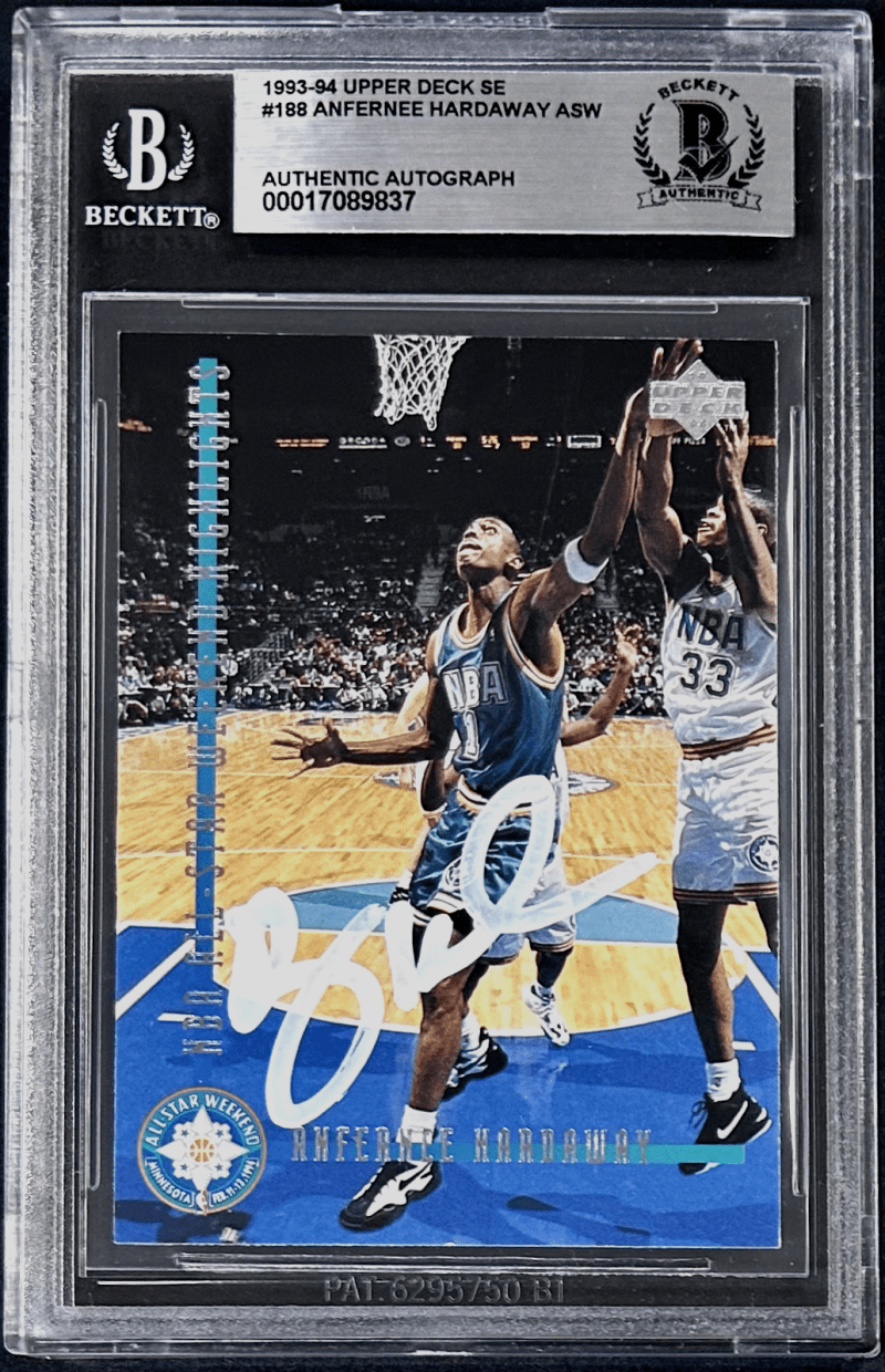 Anfernee Penny Hardaway 1994-95 Upper Deck ASW Signed Slabbed Card #188 Beckett