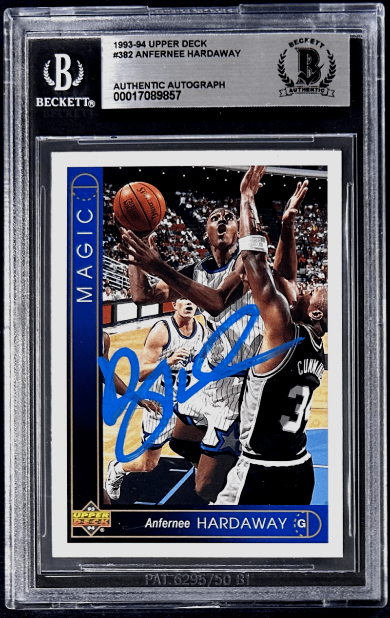 Anfernee Penny Hardaway 1993-94 Upper Deck Slabbed Signed Card #382 Beckett