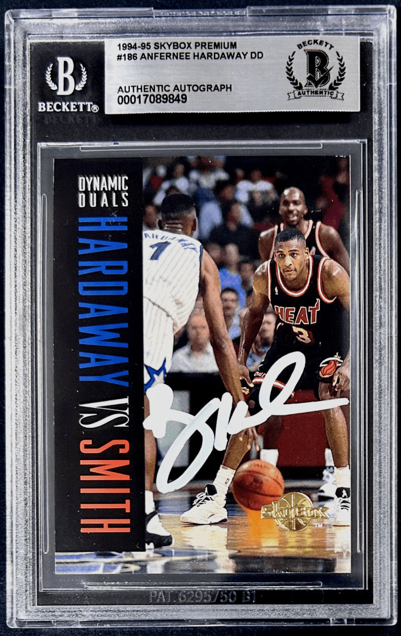 Anfernee Penny Hardaway 1994-95 Skybox Slabbed Signed Card #186 Beckett
