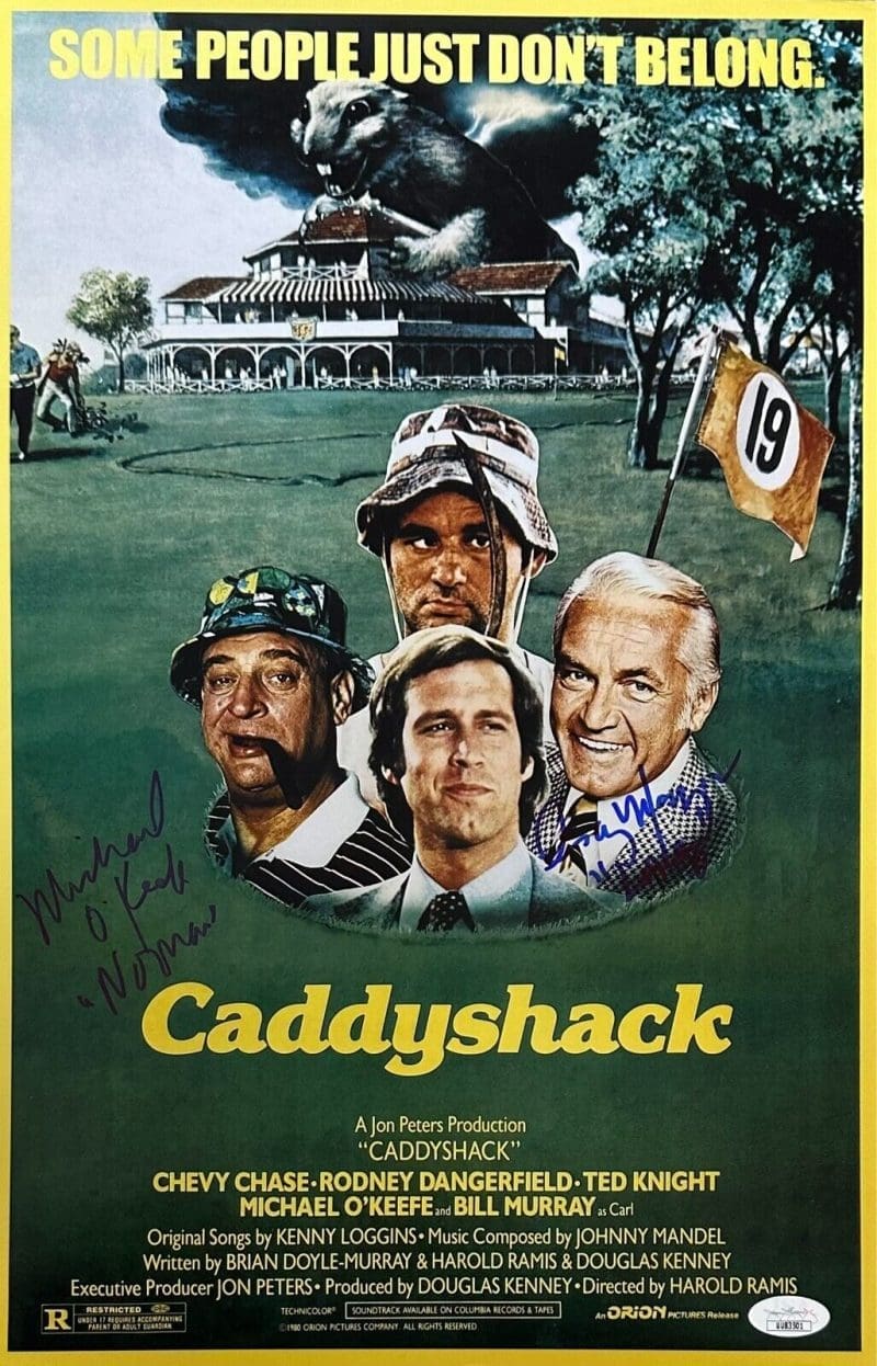 Michael O'Keefe "Noonan" Signed Autographed 11x17 Photo JSA Authentic Caddyshack