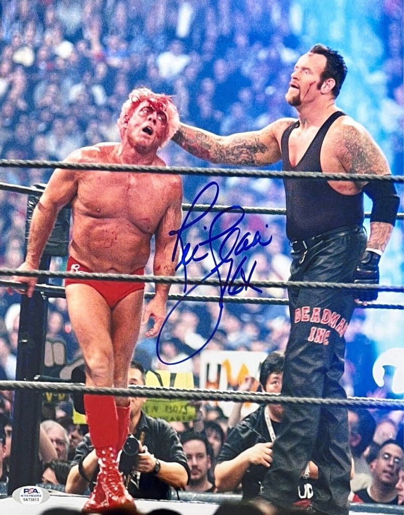 Ric Flair Signed Autographed 11x14 Photo PSA/DNA Authentic WWE WCW #23 Blue