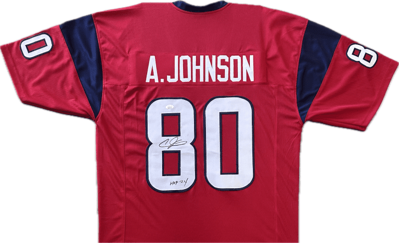 Andre Johnson Signed Autographed Red HOF 24 Jersey JSA Authenticated
