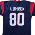 Autographed Andre Johnson Houston Blue Football Jersey - JSA Certified
