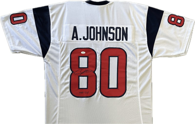 Andre Johnson Signed Autographed White HOF 24 Jersey JSA Authenticated