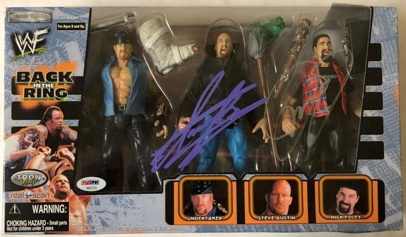 The Undertaker Mankind Signed Back In The Ring Figure PSA/DNA 8A81722