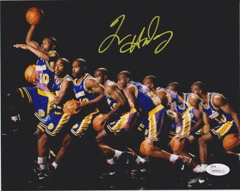 Tim Hardaway Signed Autographed 8x10 Photo JSA Golden Sate Warriors NBA 2