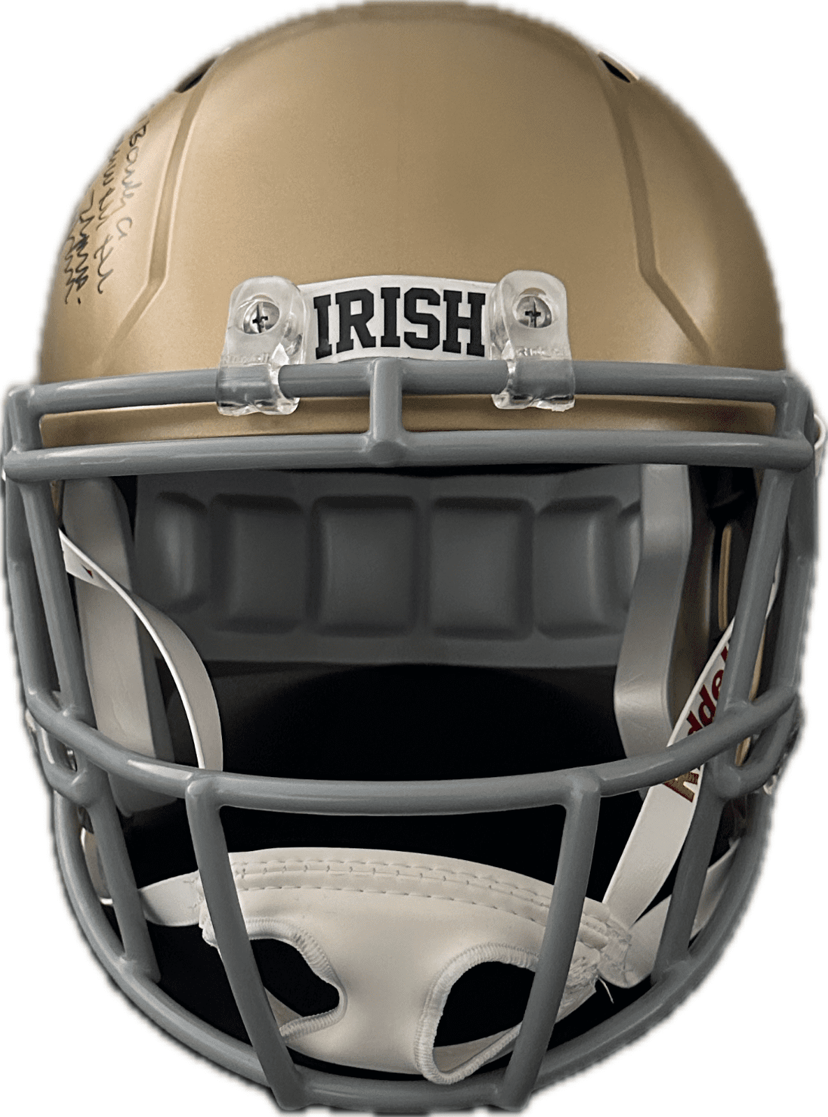 Rudy Ruettiger Signed Notre Dame Full Size Speed Helmet Beckett W Quote Black - Image 2