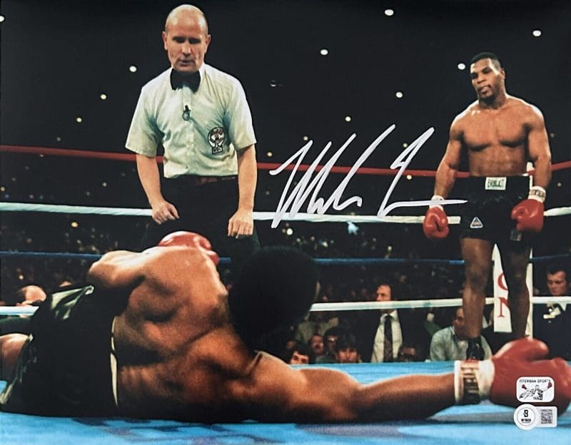 Mike Tyson Signed Photo 11x14 Beckett & Tyson Hologram Authen Berbick KO #2