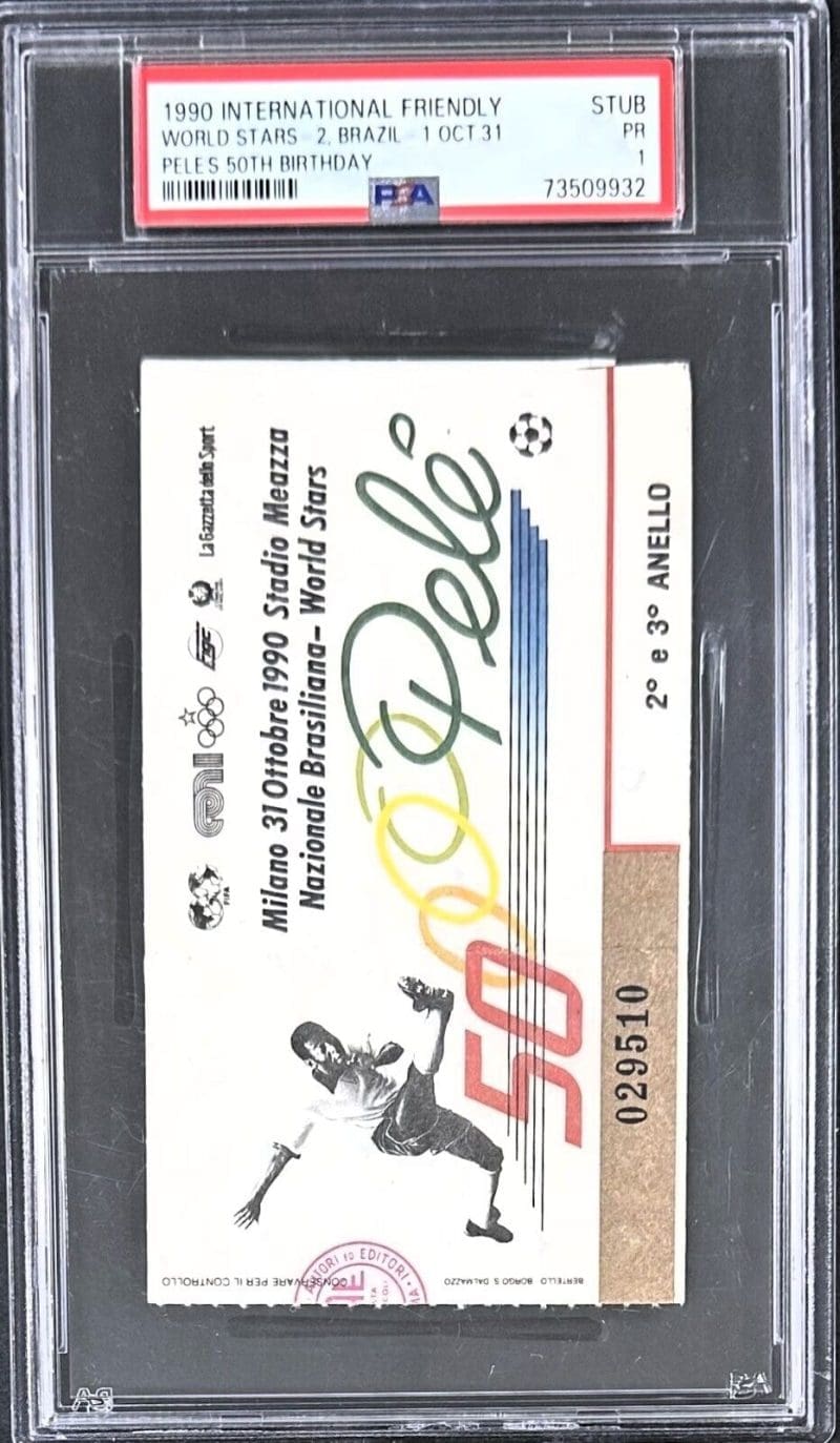 Pele 1990 International Friendly Last Game Ticket 10/31/1990 PSA/DNA 73509932