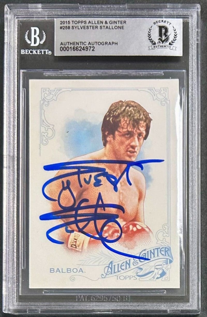 Sylvester Stallone Signed 2015 Topps Allen & Ginter Card Beckett 16624972