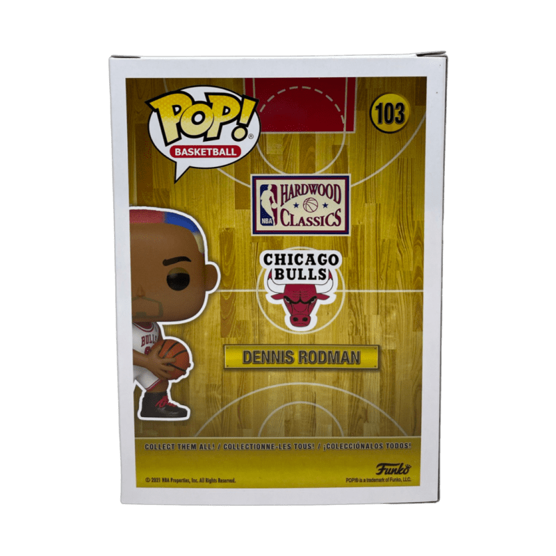 Dennis Rodman Signed Funko POP Figure JSA & Rodman Exclusive Hologram Authen Blu - Image 3