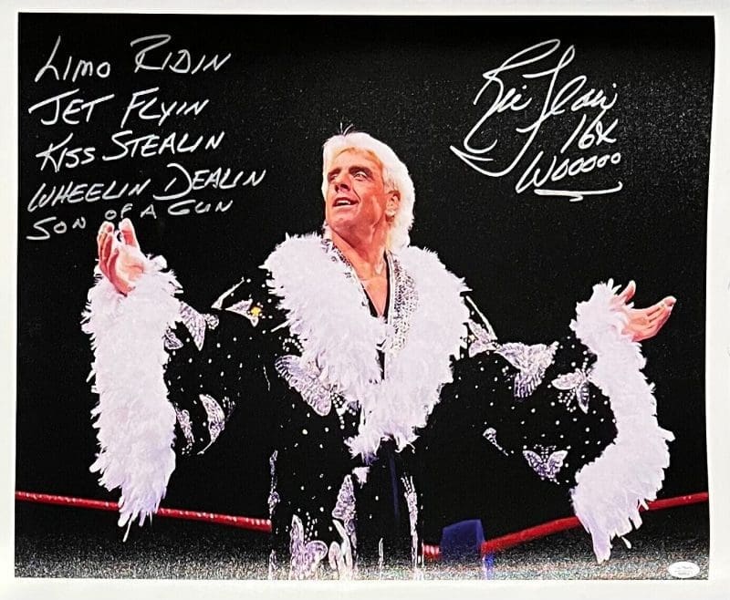 Ric Flair Signed Autographed 18x22 Un Stretched Canvas JSA Limo Ridin 2