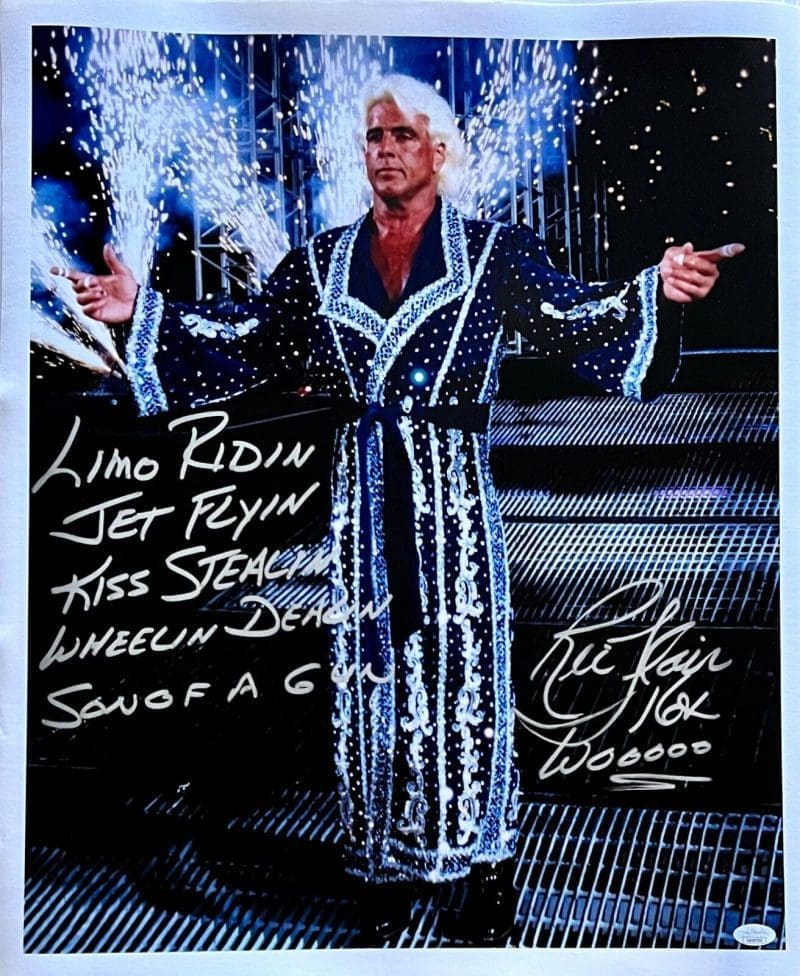 Ric Flair Signed Autographed 18x22 Un Stretched Canvas JSA Limo Ridin 1
