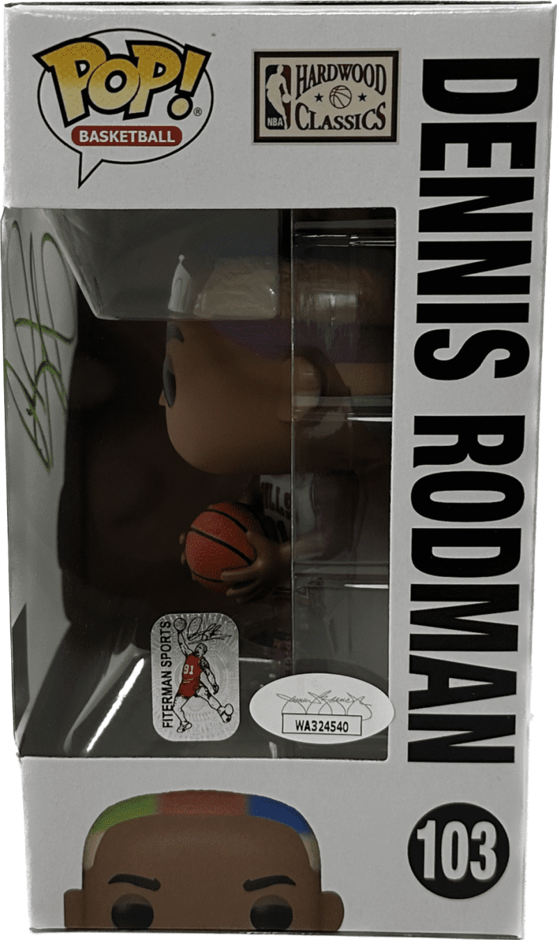 Dennis Rodman Signed Funko POP Figure JSA & Rodman Exclusive Hologram Authen Gre - Image 2