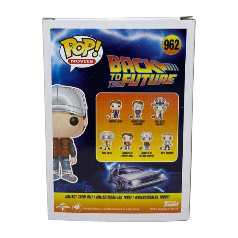 Michael J Fox Marty McFly Signed Back to The Future POP JSA Future Outfit Blue - Image 3