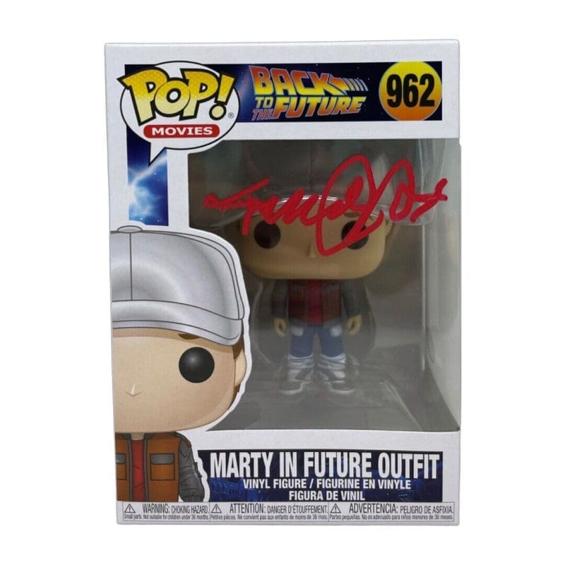 Michael J Fox Marty McFly Signed Back to The Future POP JSA Future Outfit RED