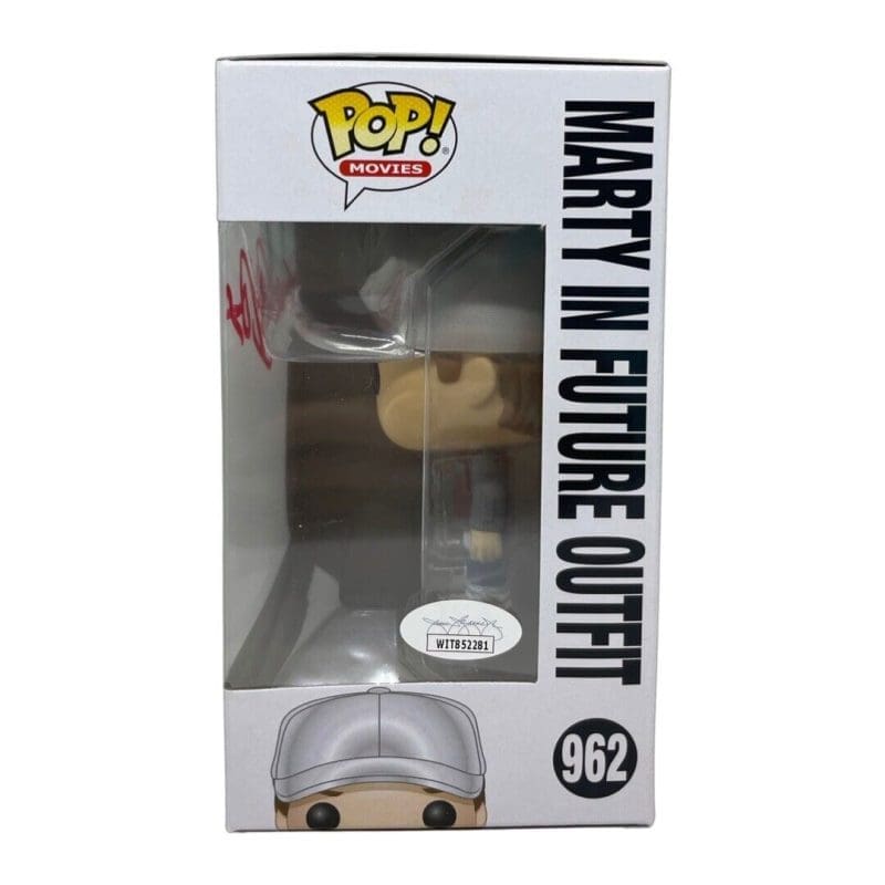 Michael J Fox Marty McFly Signed Back to The Future POP JSA Future Outfit RED - Image 2