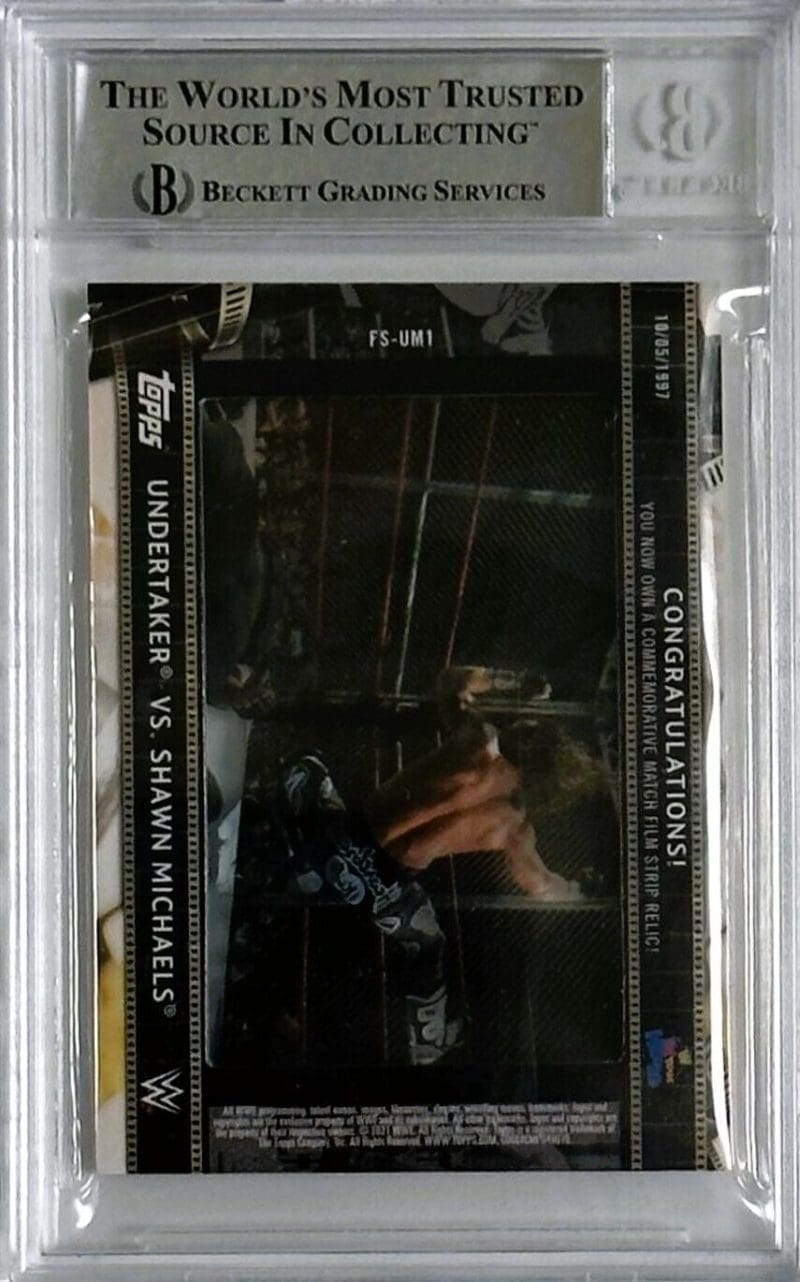 Undertaker Signed 2021 Topps MFD Match Film Strip Relics #FSUM1 Beckett 15679842 - Image 2