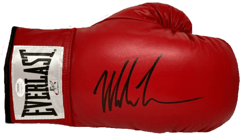 Mike Tyson Signed Right Red Leather Boxing Glove JSA and Mike Tyson Hologram