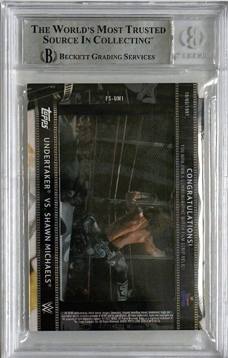 Undertaker Signed 2021 Topps MFD Match Film Strip Relics #FSUM1 Beckett 15679843 - Image 2