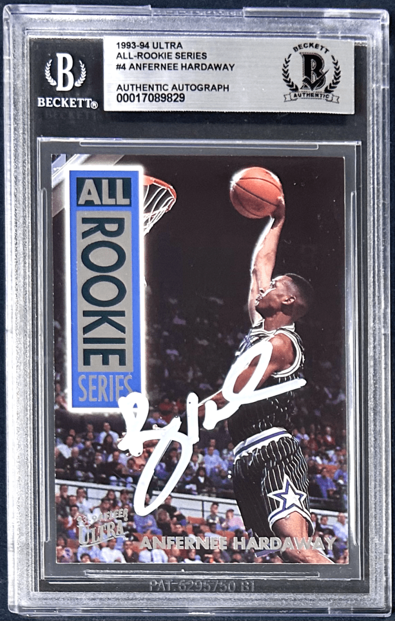 Anfernee Penny Hardaway 1993-94 Ultra All Rookie Slabbed Signed Card #4 Beckett