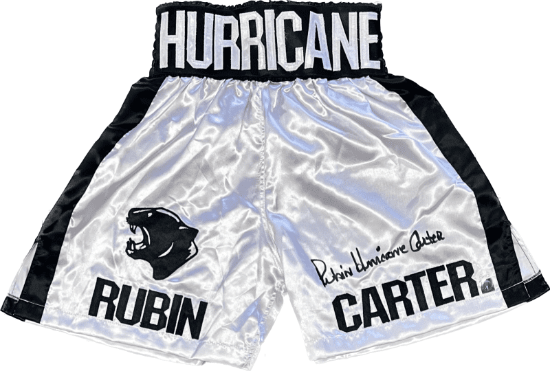 Rubin "Hurricane" Carter  Signed Autographed Boxing Trunks JSA Authenticated