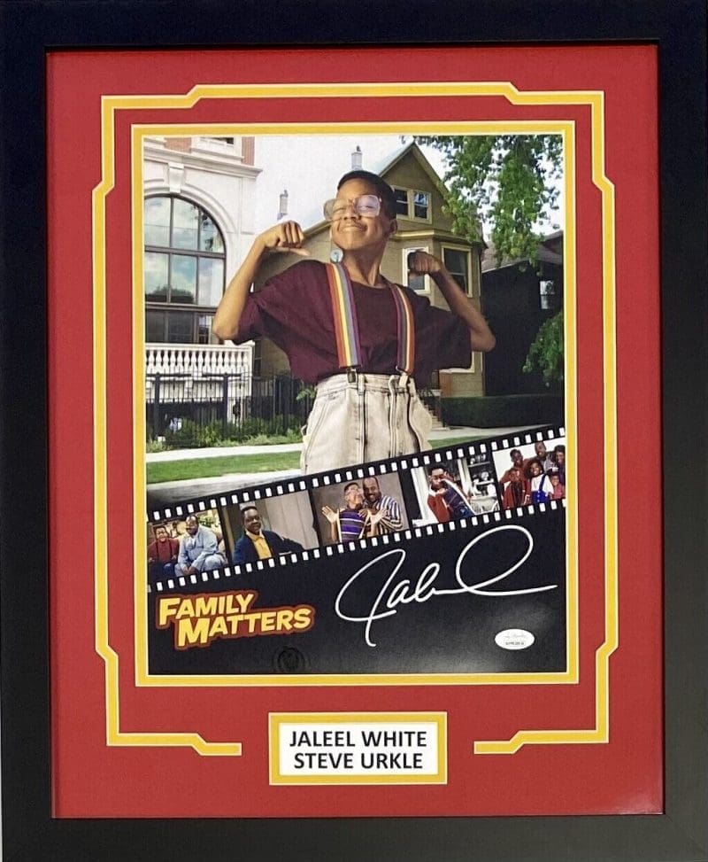 Jaleel White Steve Urkle Autographed Signed  11x14 Framed Photo JSA Auth