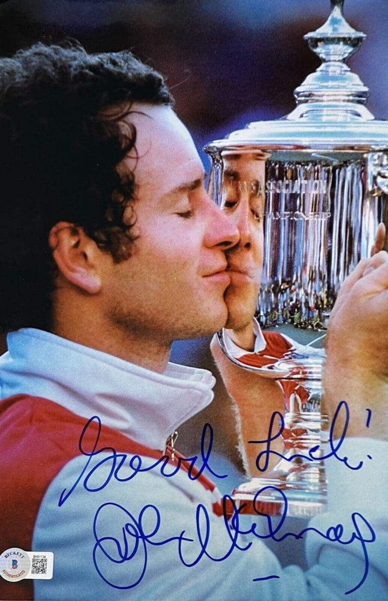 John McEnroe Signed Autographed 8x12 Photo Beckett Authenticated