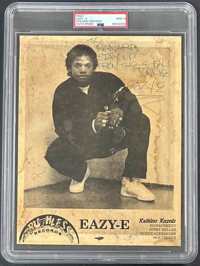 Eazy-E Signed Autographed 8x10 Photo PSA 85072030 Auto Mint 9