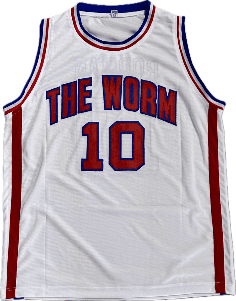 Dennis Rodman Signed Autographed Custom White/Red/Blue Jersey JSA Authentication - Image 2