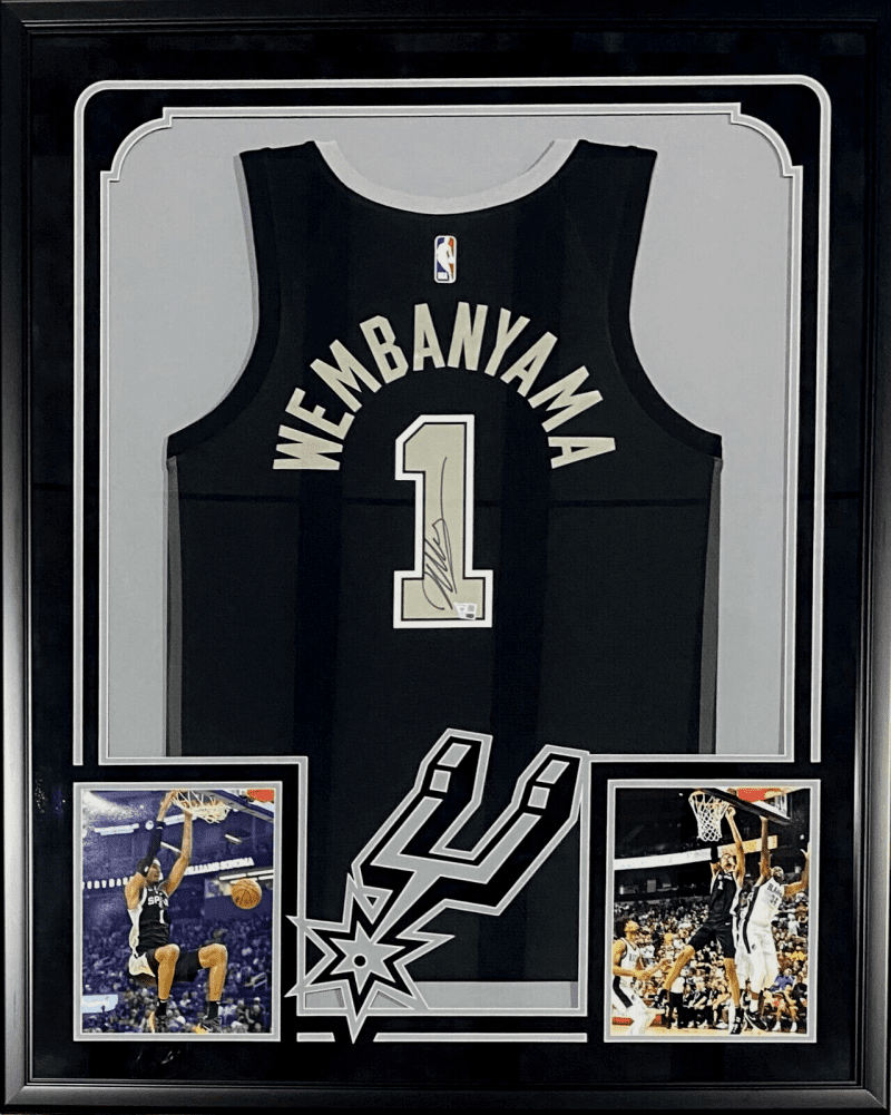 Victor Wembanyama Signed Framed San Antonio Spurs Jersey Fanatics Authentic