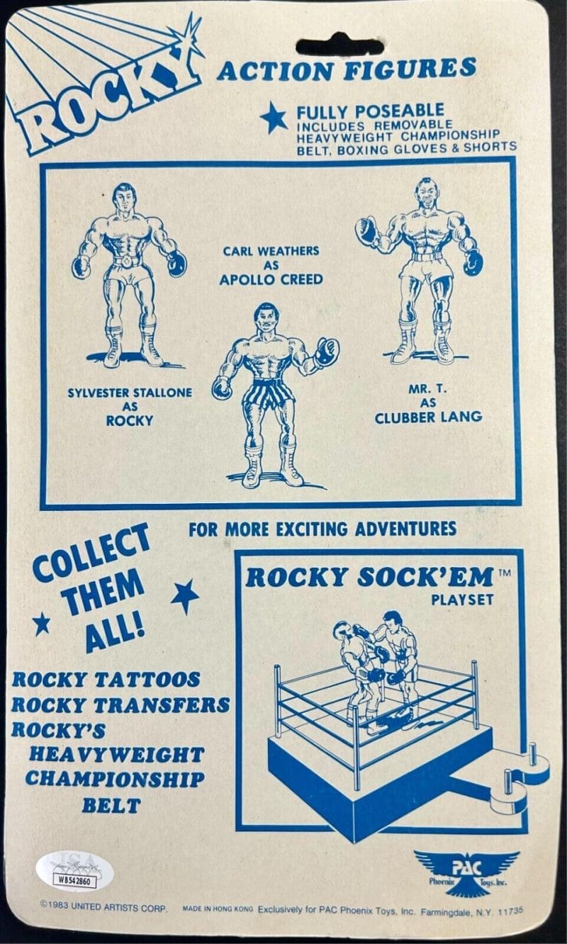 Silvester "Sly" Stallone Signed Autograph Rocky Action Figure JSA Authenticated - Image 3