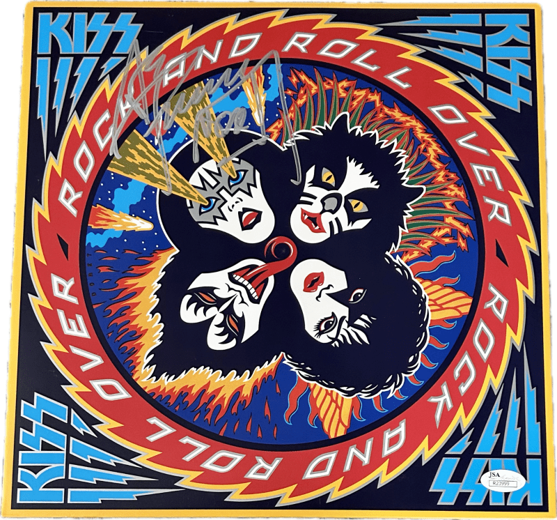 Ace Frehley KISS Signed Autographed Rock and Roll Over Vinyl Record JSA