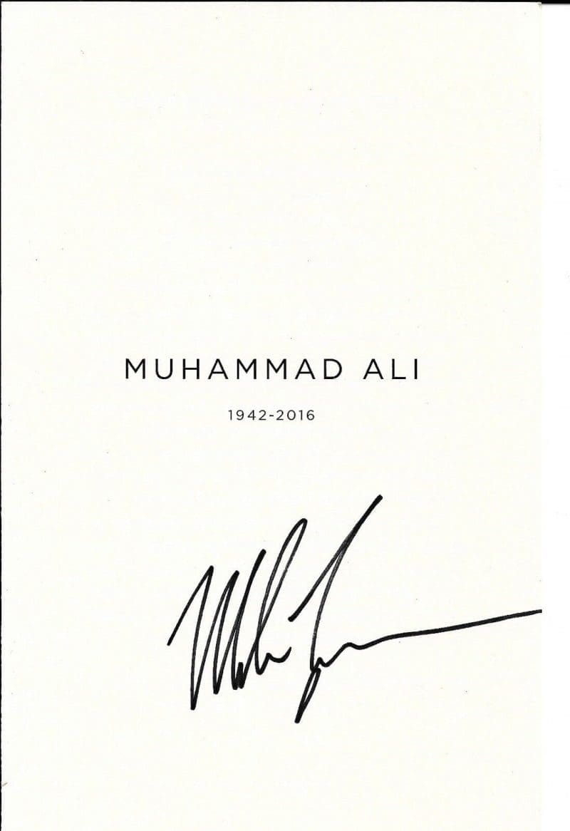 Mike Tyson Autographed Signed Muhammad Ali Funeral Program JSA WP672025