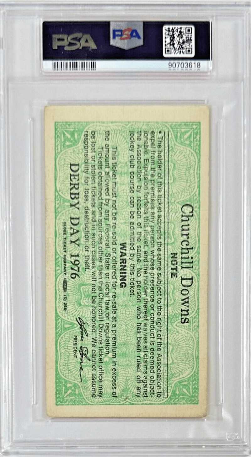 1976 Kentucky Derby Slabbed PSA Ticket Stub VG 3 Derby Winner Bold Forbes - Image 3