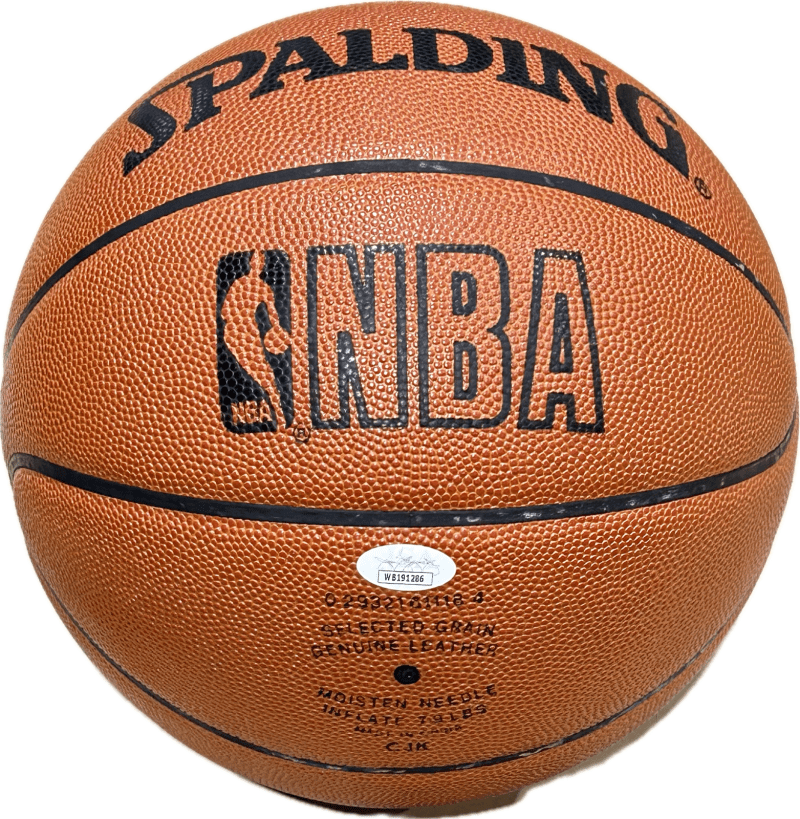 Hakeem Olajuwon & Clyde Drexler Signed Game Model Basketball LE 708 of 1,000 JSA - Image 5