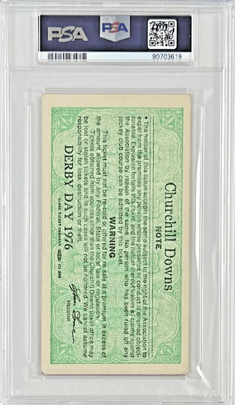 1976 Kentucky Derby Slabbed PSA Ticket Stub EX 5 Derby Winner Bold Forbes - Image 3