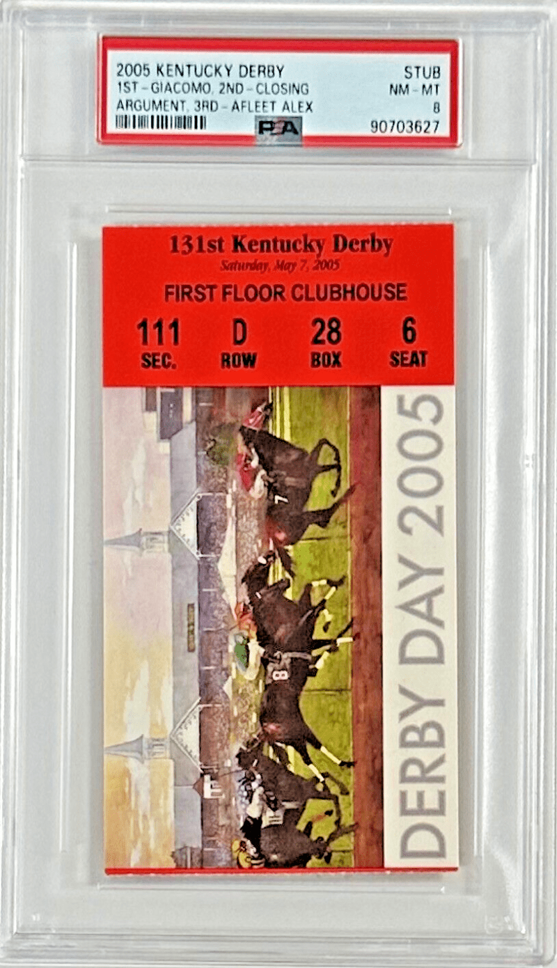 2005 Kentucky Derby Slabbed PSA Ticket Stub NM-MT 8 Derby Winner Giacomo - Image 2