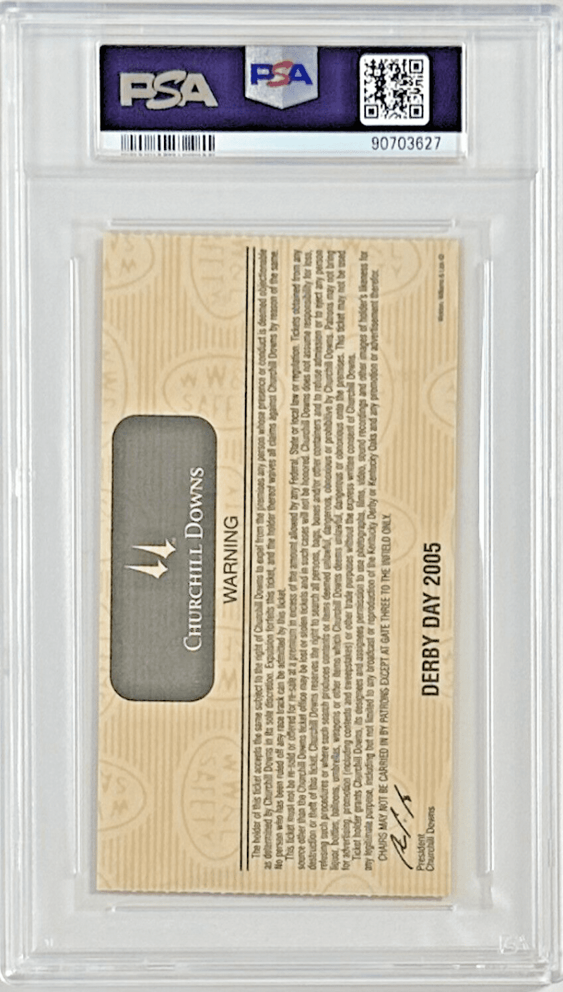 2005 Kentucky Derby Slabbed PSA Ticket Stub NM-MT 8 Derby Winner Giacomo - Image 3