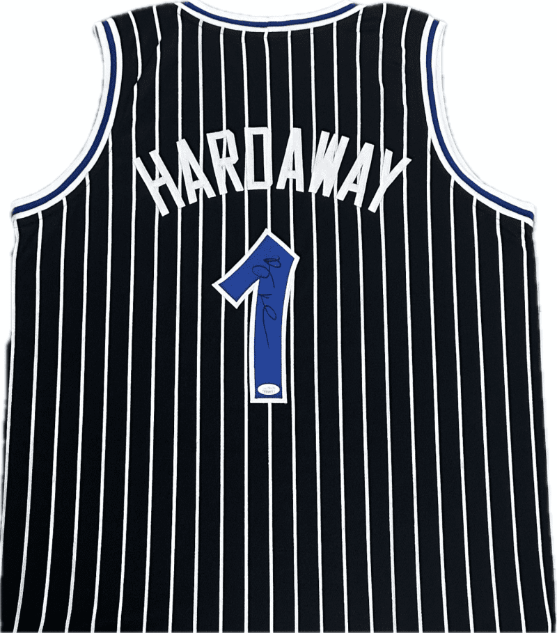 Anfernee Penny Hardaway Signed Autographed Custom Black/Blue Jersey JSA Black