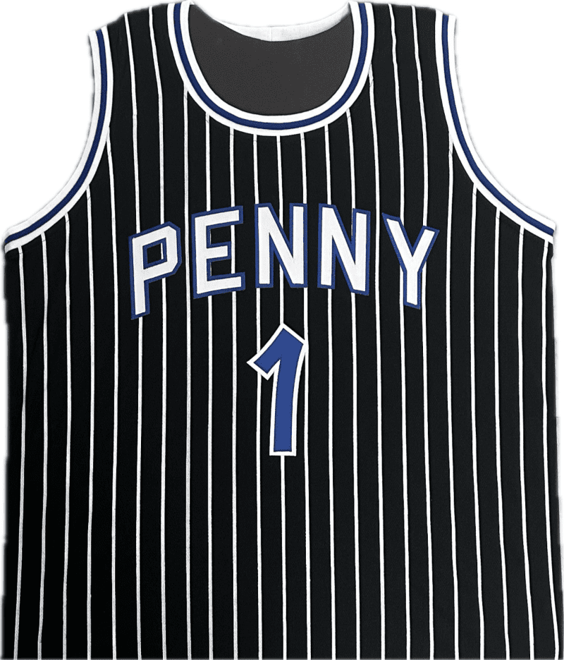 Anfernee Penny Hardaway Signed Autographed Custom Black/Blue Jersey JSA Black - Image 2