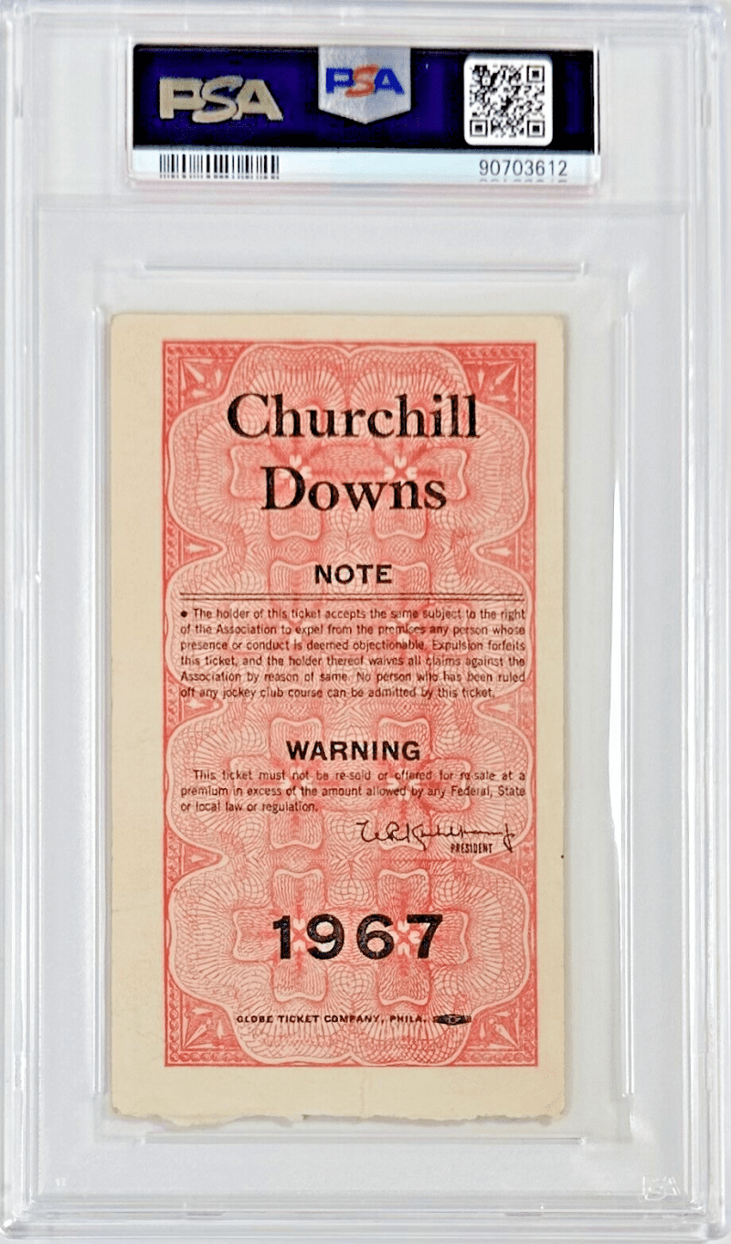 1967 Kentucky Derby Slabbed PSA Ticket Stub Good 2 Derby Winner Proud Clarion - Image 3