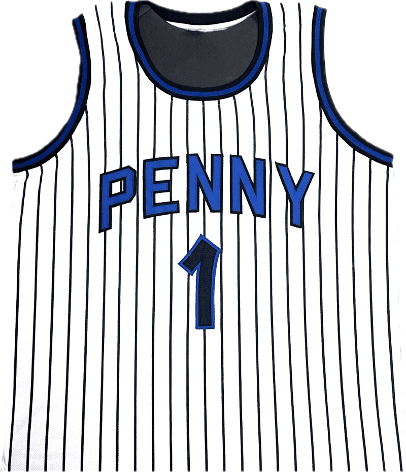 Anfernee Penny Hardaway Signed Autographed Custom White/Black Jersey JSA - Image 2