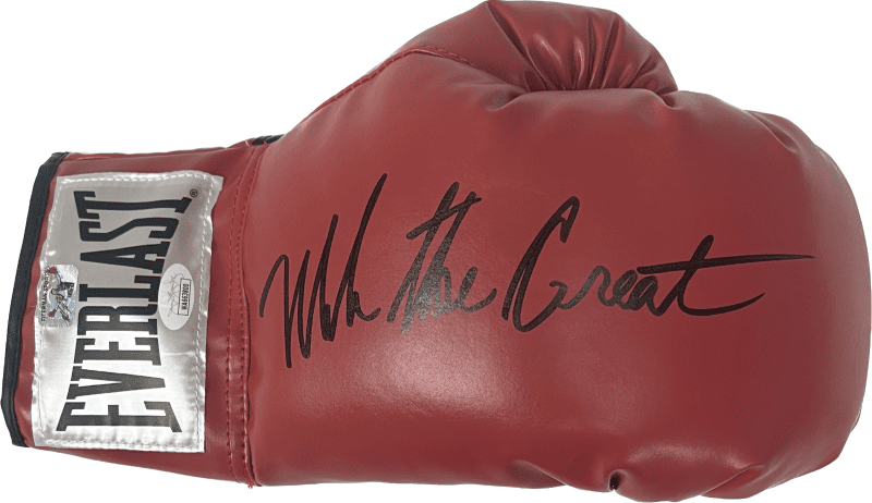 Mike Tyson Signed "Mike The Great" Red Boxing Glove Right JSA & Tyson Hologram