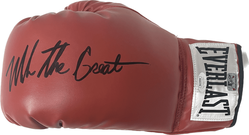 Mike Tyson Signed "Mike The Great" Red Boxing Glove Left JSA & Tyson Hologram